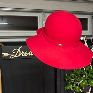 Scala Vibrant Red Wool Women's Hat